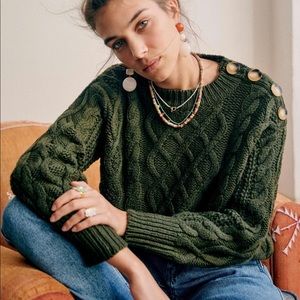 Sezane James Jumper green size small